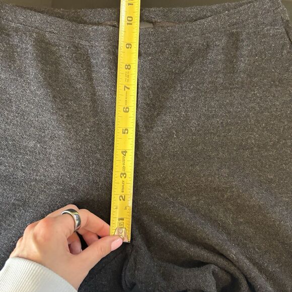 Eileen Fisher 100% Wool Cropped Pants XS 21" Gray Lagenlook Relaxed Quiet Luxury - Picture 6 of 7